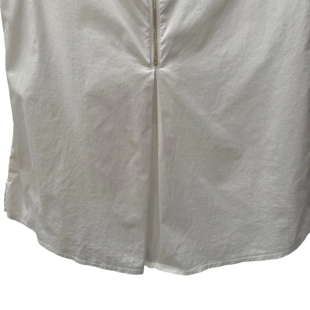 Tyler Boe White Crisp Cotton Collared Top